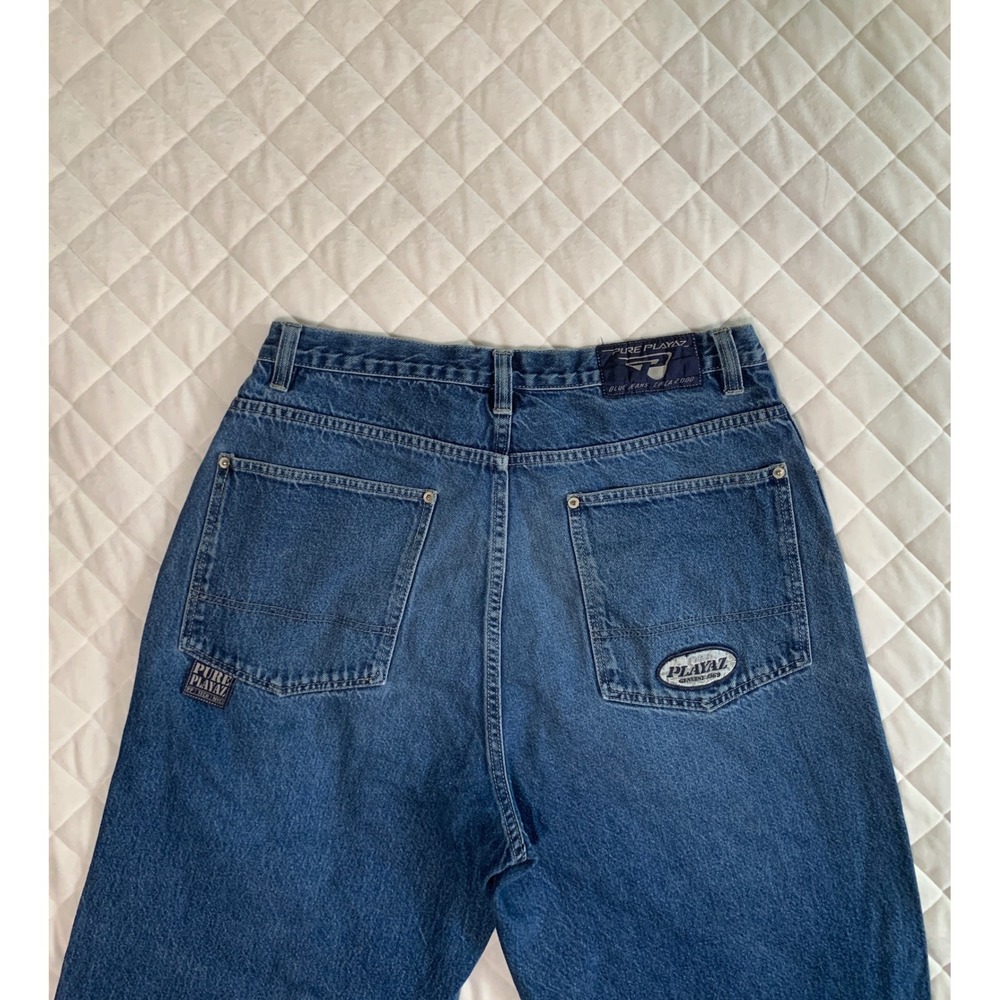 Y2K VTG Pure Playaz Jeans Men's 36x33 Hip Hop Skater Baggy JNCO style distressed